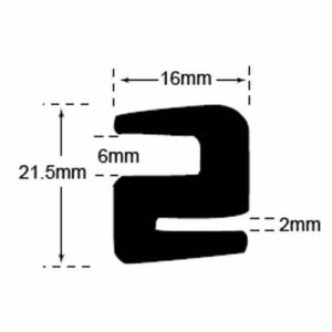 S' Type Glazing Rubber (10m Roll) for Ford & Fordson 2000