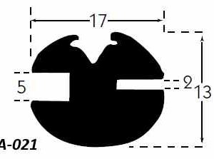 H' Type Glazing Rubber (10m Roll) for Ford & Fordson 2000